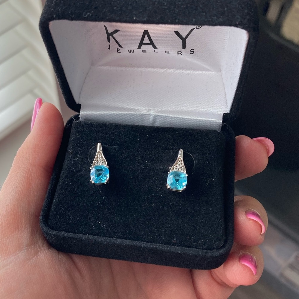 Blue topaz earrings